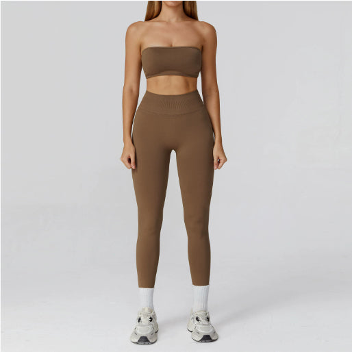 Hollow-Out Back High-Waist Yoga & Fitness Set