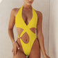 Front Cross One-Piece Swimsuit