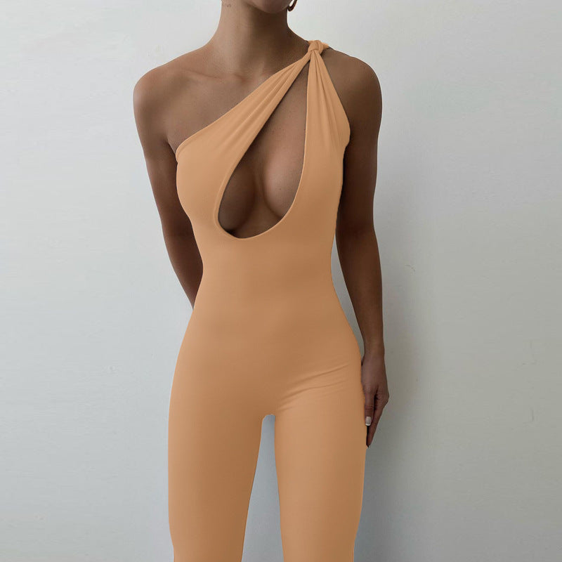 One-Shoulder Twisted Jumpsuit