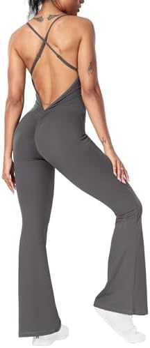 Backless Flare Jumpsuit