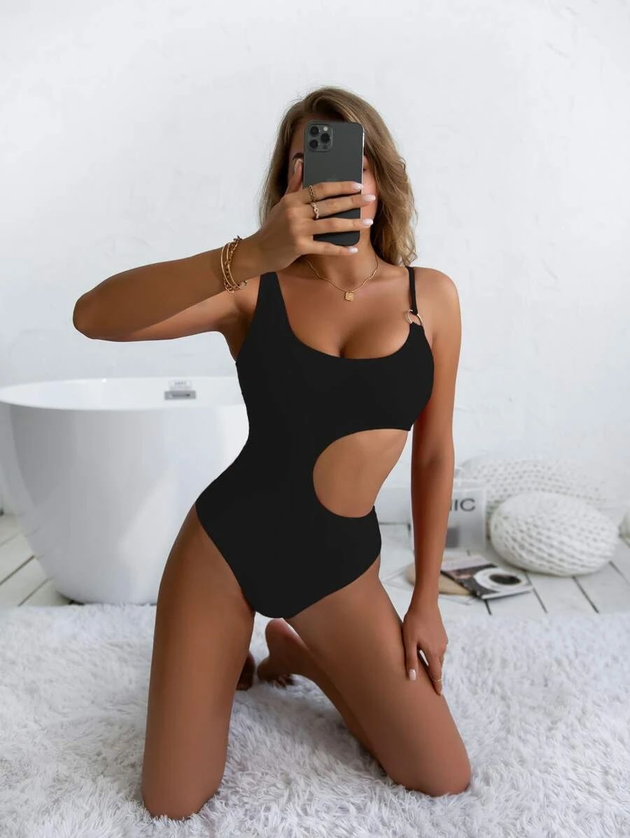 Side Open One-Piece Swimsuit
