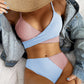 Ribbed Patchwork Bikini Set