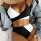 Ribbed Patchwork Bikini Set