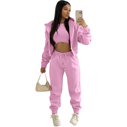 Plush Hoodie & Sports Set