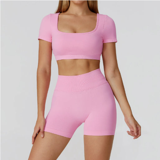 Hollow-Out Back High-Waist Yoga & Fitness Set