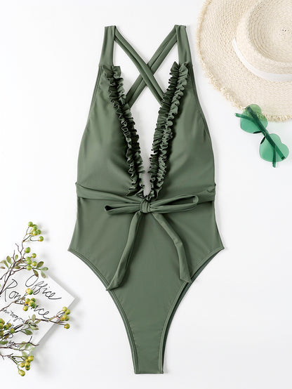 Ruffled One-Piece Swimsuit
