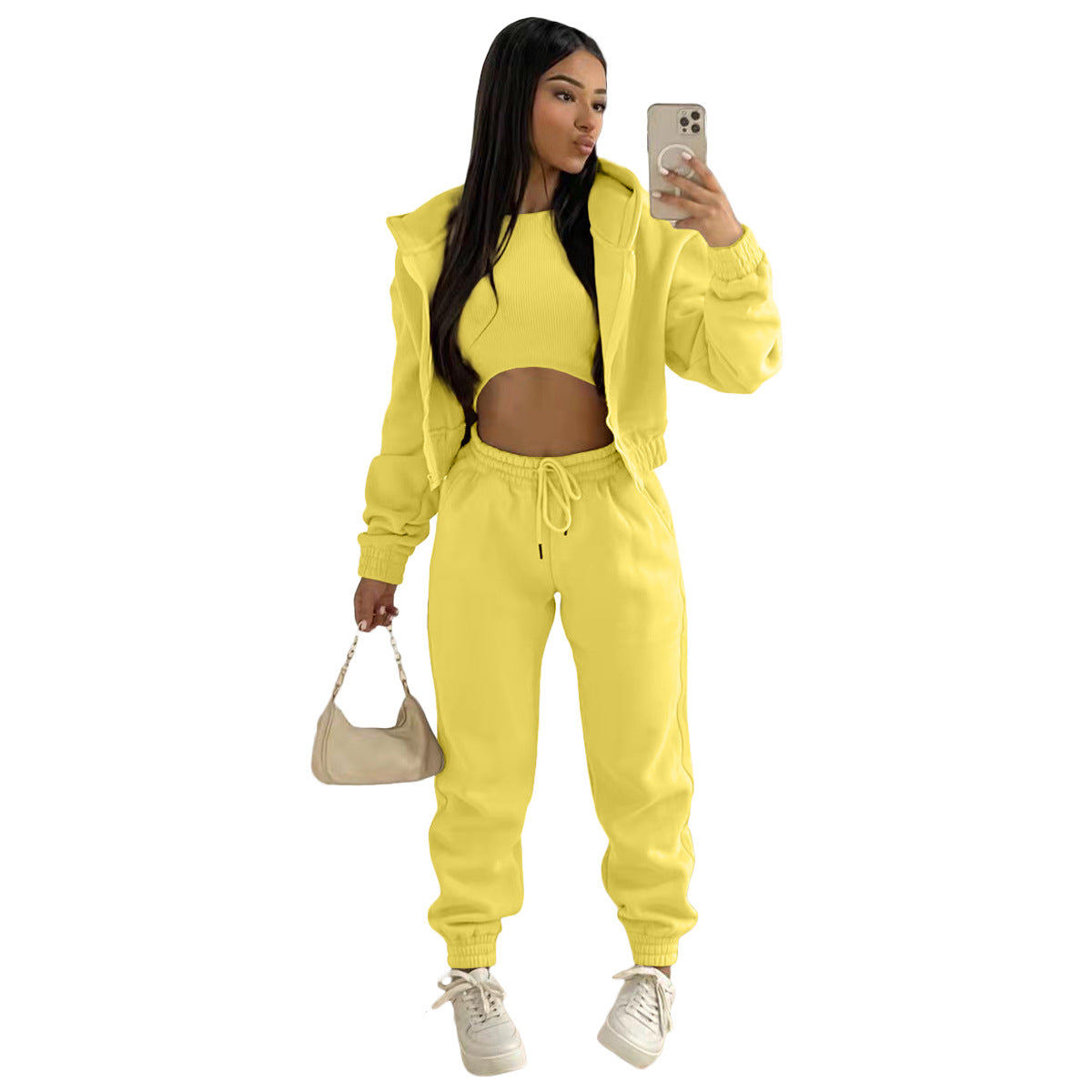 Plush Hoodie & Sports Set