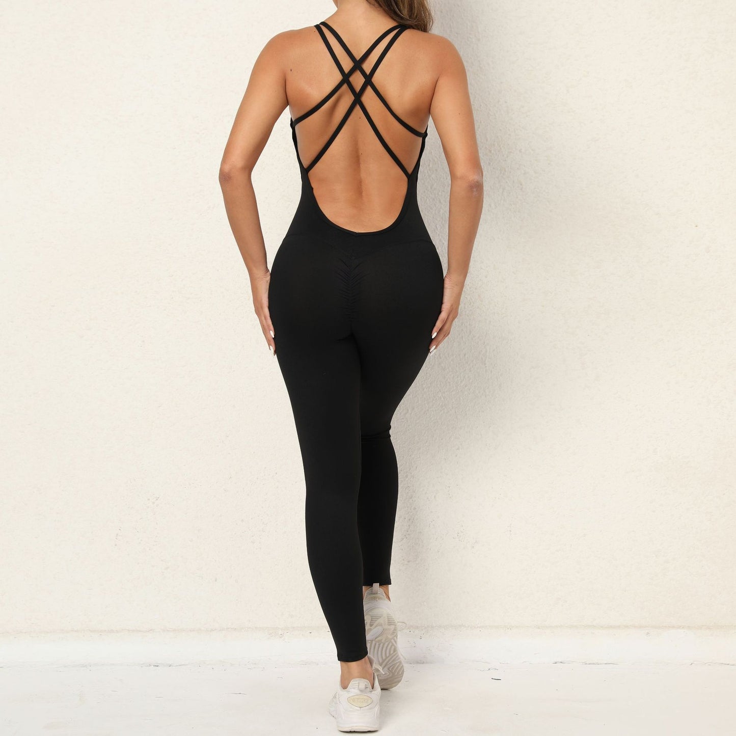 Quick-Dry High-Waist Yoga Jumpsuit