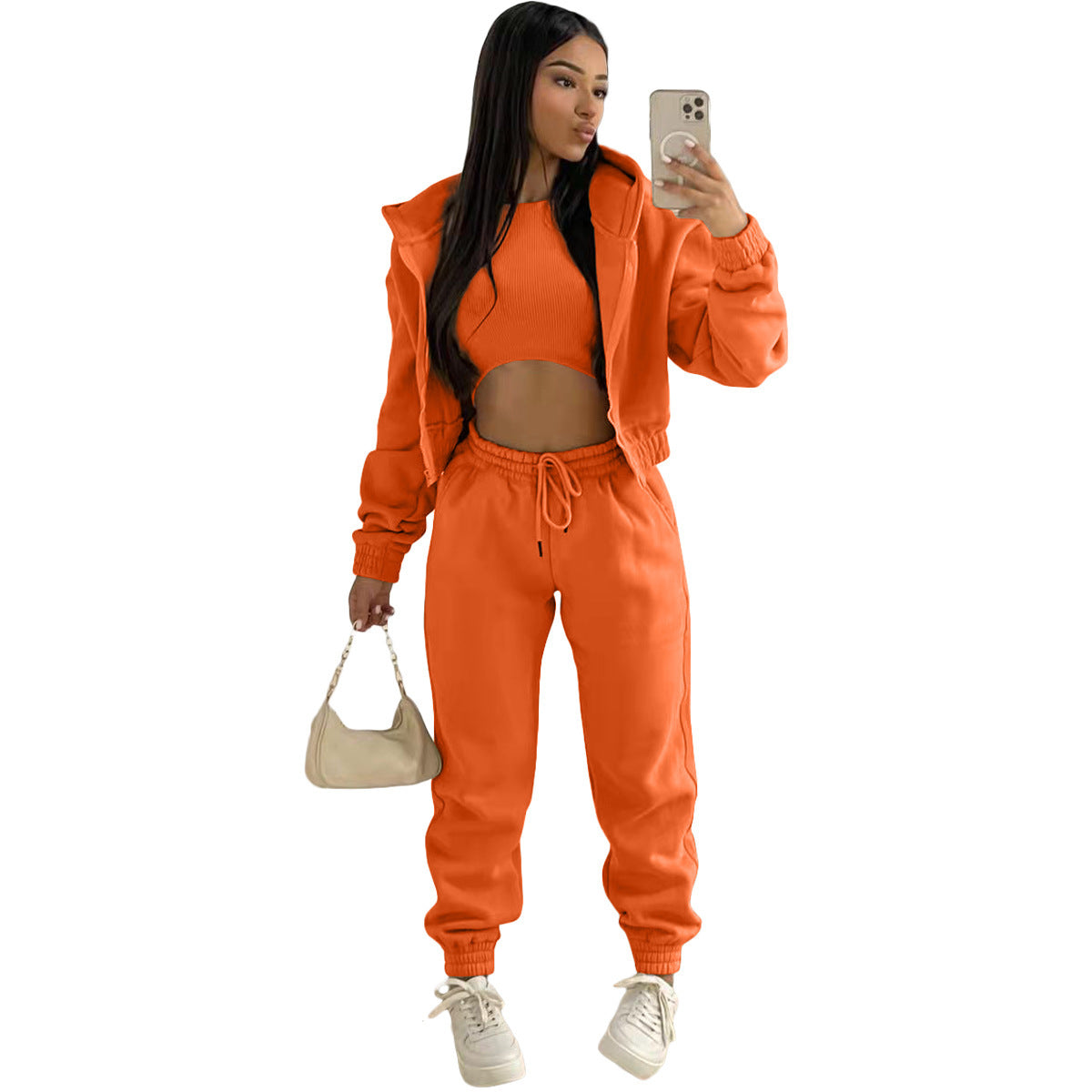 Plush Hoodie & Sports Set