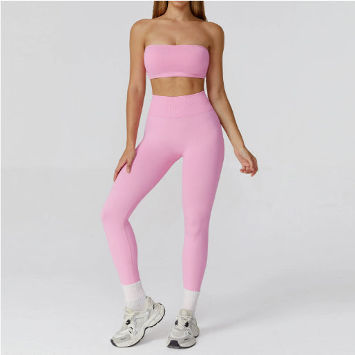 Hollow-Out Back High-Waist Yoga & Fitness Set