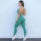Solid Color Sports Jumpsuit