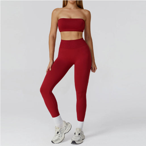 Hollow-Out Back High-Waist Yoga & Fitness Set