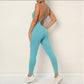 Solid Color Sports Jumpsuit