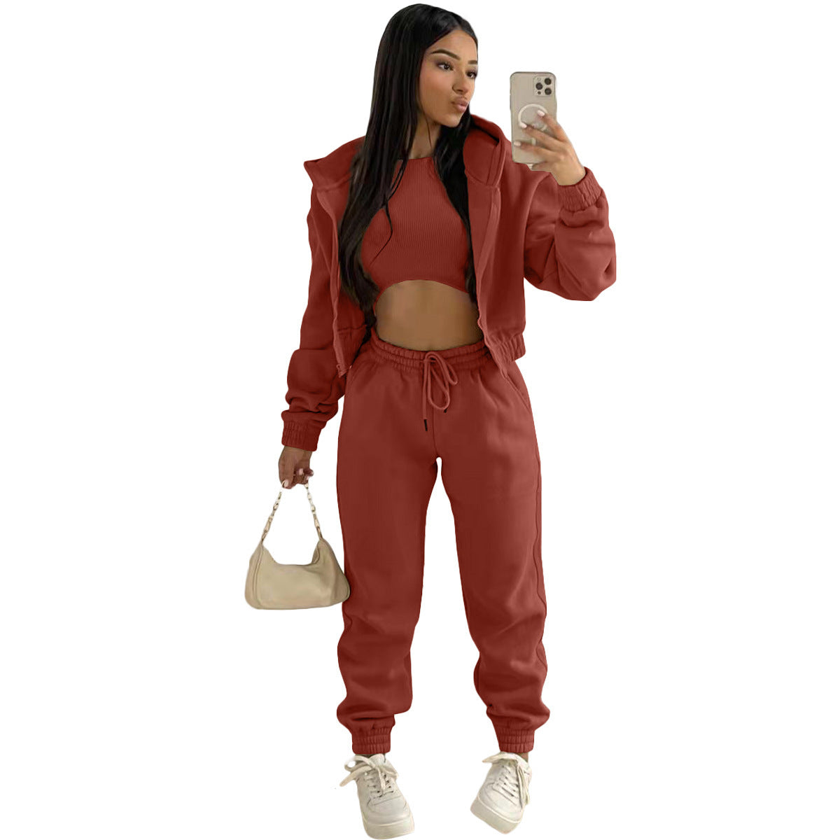 Plush Hoodie & Sports Set