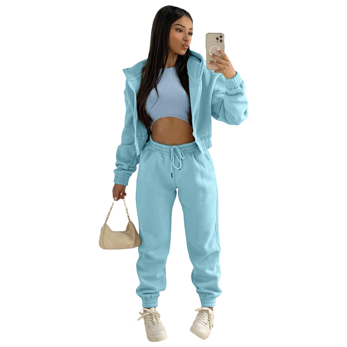 Plush Hoodie & Sports Set