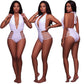 Halter Tie Cutout Back One-Piece Swimsuit