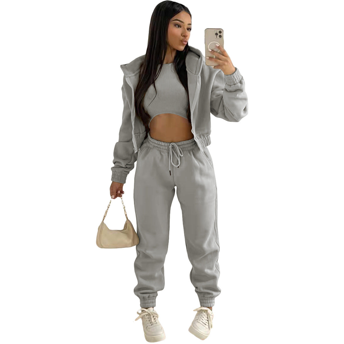 Plush Hoodie & Sports Set