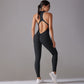 Solid Backless Jumpsuit